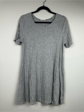 Double Zero Heather Gray Swing T‑Shirt Dress